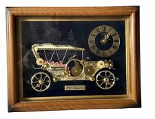 Vintage LINDEN 1910 Touring Car Clock Rolls Royce Quartz Table Second Hand picture
