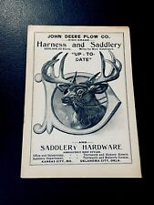 ORIGINAL 1907 John Deere Plow Co. Harness & Saddlery Farm Advertising picture