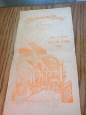Restaurant PARIS Menu 54 Cathedral Square in Havana 1940's Orange Print picture