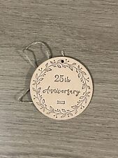 25th Wedding Anniversary Leather Christmas Ornament  picture