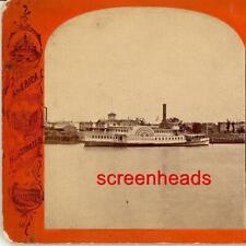 C1870s NEW YORK CITY STEREOVIEW PHOTO STEAMER MORRISANIA picture