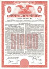 Commercial Credit Co. - 1960 dated $1,000 Bond - Alexander Edward Duncan was the picture