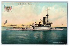 1907 U.S. Monitor Terror Steamer World War Navy Battleship Buff Pitts Postcard picture