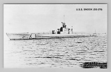 Postcard US Navy Submarine USS Snook SS279 Military Boat WWII Sea View picture