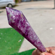60G Natural lepidolite Crystal Quartz Single-End Terminated Wand Point Healing picture