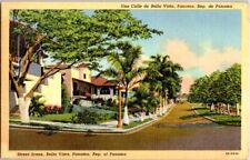 Vintage Postcard UNA CALLE DE BELLA VISTA, PANAMA, REP. DE PANAMA Unposted  picture