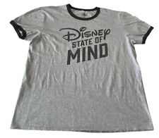 Disney Parks Disney State of Mind Gray Ringer T-Shirt Mens Size X-Large picture