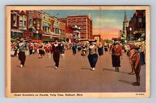 Holland MI-Michigan, Street Scrubbers on Parade, Antique Vintage Postcard picture