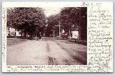 Postcard Fort Covington St., Street View People Malone, New York Posted 1907 picture