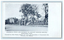 c1900s Memorial Fence and Ancient Burying Ground, Hartford CT PMC Postcard picture