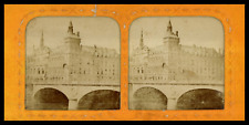 Paris, Tour de l'Horloge et le Pont au Change, ca.1870, day/night stereo (F picture