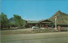 Mountain View Lodge Cody Wyoming Texaco Classic Car Chrome Vintage Postcard picture