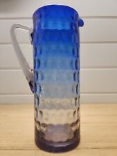 Antique Glass Pitcher Jug Hand Blown  Inverted Thumb Print  Hobbs Brockunier ? picture