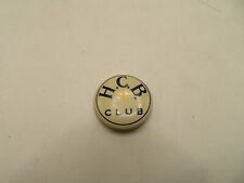 Vintage H.C.B. Club Pinback Button 1”  clean picture