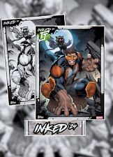 Topps Marvel Collect Inked '24 S2 Hank McCoy & Rocket Tilt + B & W ⭐Digital Card picture