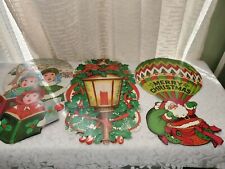 Lot Of Vintage Christmas Wall decor Advent Calendars & Cutouts 10 pcs total picture
