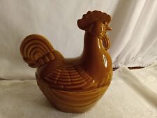VTG BIA China  Hand Glazed Bakeware Hen on Basket Covered Casserole Dish picture