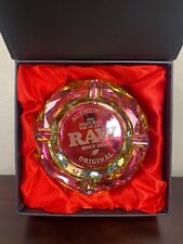 RAW Ashtray Crystal RAINBOW GLASS Round Beveled Ash Tray New in Box picture