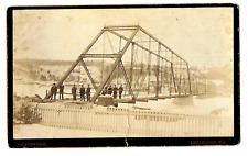 c1890's Cabinet Photo Card of the Callicoon, NY Bridge, Photo by J.G. Stenger picture