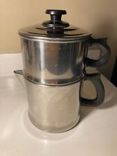 Vintage LIFETIME 10 Cup Drip-O-Lator Stove Top Coffee Pot Maker Stainless Steel picture