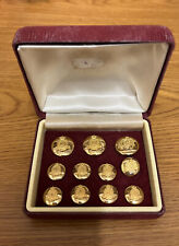 Button set of 11 Lancashire Fusiliers. Boxed. Matching. picture
