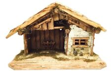 German Hand-Crafted Wood Stable - Nativity Scene, Bavarian Creche, Crib, Stall picture