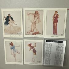 Limited edition old gold set by George Petty of 5 cards Pin up in box picture