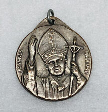 Vintage Pope John Paul II Joannes Paulus Papal Roma Italy Medallion Pendant 22 picture