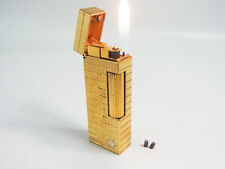 Dunhill Rollagas Lighter d Mark Rare Design Gold w/2p flint All Working (902 picture