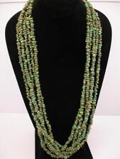 KEWA Santo Domingo 5-Strand Necklace Antique Green Royston Turquoise Beaded Long picture