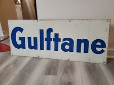 c.1950s Original Vintage Gulf Gas Sign Metal Gulftane Oil Florida Premium Rare  picture