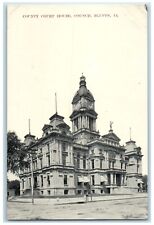 c1910 Exterior County Court House Building Council Bluffs Iowa Unposted Postcard picture