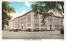 High School, Lawrence, Massachusetts, Early Postcard, Used in 1930 picture