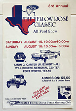 Yellow Rose Classic North Texas Mustang Club - POSTER - 11