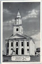 First Congregational Chruch, Blandford, Massachusetts postcard picture