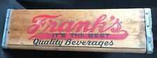 Vintage Franks Wooden Soda Crate Philadelphia PA 18 x 13.25 inches Nice Shape picture