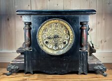 Circa 1918 Waterbury Connecticut Mantle Clock Clawfoot with Lion's Head As Is picture