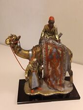 Vienna Cold Painted Bronze Carpet Seller w/Camel -Rare Table Lighter -c1900s  picture