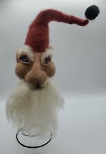 Needle Felted Man or Santa ? Beard & Hat DETAILED Tree Topper Table Decor picture