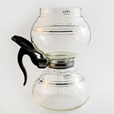 Cory Glass Vacuum Coffee Pot Rubberless w Filter Rod Bakelite Deco Design VTG picture