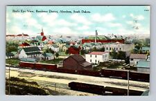 Aberdeen SD-South Dakota, Aerial Residence District, Vintage c1912 Postcard picture