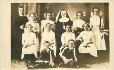 Class School Gradates C-1910 Nun Priest RPPC Photo Postcard Interior 5506 picture