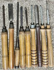 Antique 9 pc Set, 2- Craftsman High Speed Steel Wood Tools Chisels U.S.A.. picture