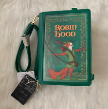 LOUNGFLY x DISNEY Robin Hood Book Convertible Backpack Crossbody Bag NWTs picture