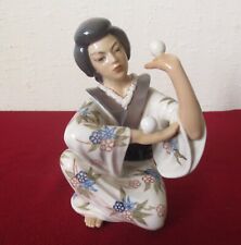 DAHL JENSEN Porcelain Japanese Geisha Juggling Figurine DJ # 1326 picture
