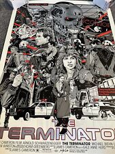 The Terminator Signed Tyler Stout METALLIC VARIANT Movie Poster Screen Print #d picture