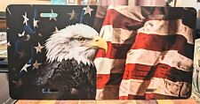 AMERICAN EAGLE & Flag Metal License Plate picture