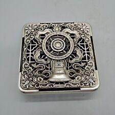 Sterling Silver Ornate Etched Carving Incense Burner Aromatherapy Box Antique picture