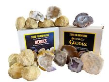 Deluxe Gift Pack - 10 Break Your Own Quartz Geodes Plus 5 Sliced Geode Halves picture