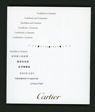 New Cartier International Watch Guarantee Certificate Warranty w/ Dealer Stamp picture